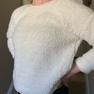 Fuzzy White Sweater